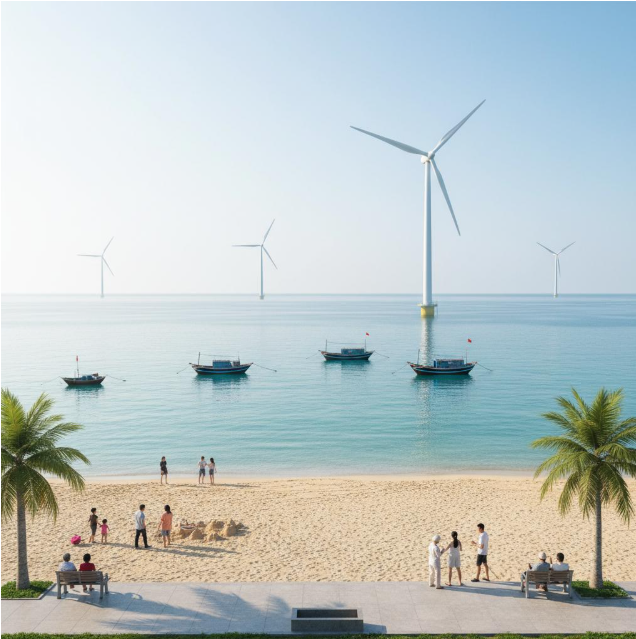 Cộng đồng Việt Nam tận hưởng cuộc sống xanh bên cạnh các dự án năng lượng gió ngoài khơi, minh chứng cho phát triển bền vững.