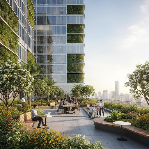 Không gian xanh của các công trình LEED mang lại môi trường sống và làm việc trong lành, nâng cao chất lượng cuộc sống đô thị.