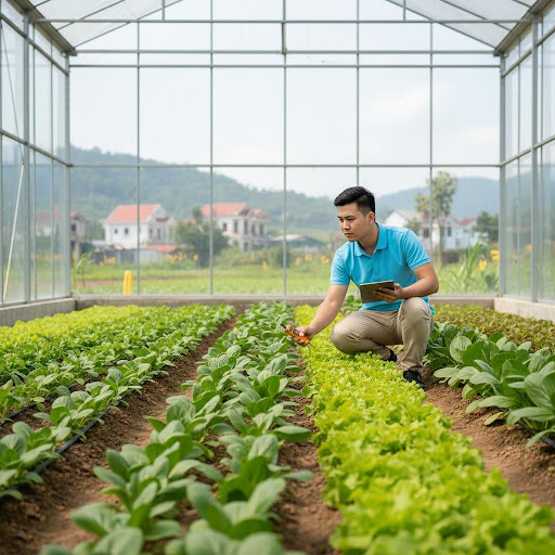 Nông nghiệp xanh tại Việt Nam kết hợp công nghệ hiện đại và sự bền vững để phát triển kinh tế và bảo vệ môi trường.