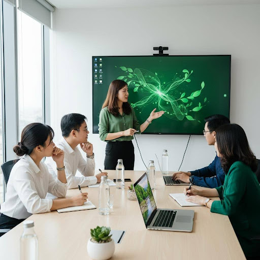 Quản trị nguồn nhân lực xanh (GHRM) tích hợp mục tiêu môi trường vào mọi hoạt động nhân sự để thúc đẩy sự bền vững.